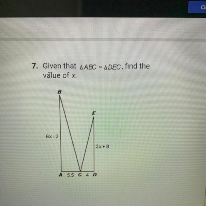 If abc dec find the value of x and y