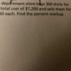 A department store buys 300 shirts