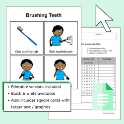 Brushing teeth task analysis with pictures