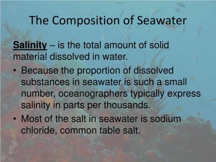 Composition seawater chapter ppt powerpoint presentation water