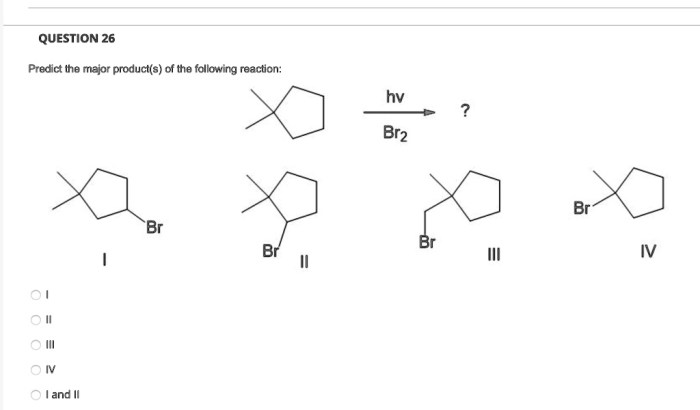 Predict the major product for the reaction shown