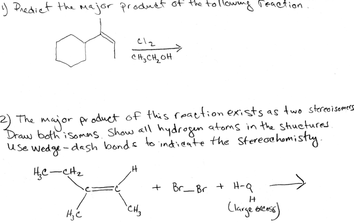 Predict major formed organic when reaction shown compound undergoes below hcl transcribed text show interactive solved